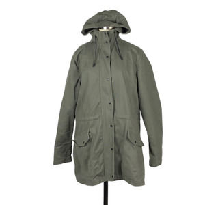 BETABRAND Morning Mess Chino Twill Green Utility Jacket with Hood Size XL